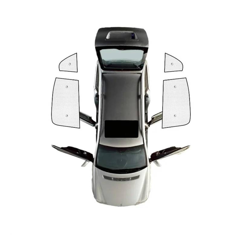 Autofenster-Visier Vollständige Abdeckungen Sonnenschutz Frontscheiben Vorhang Seitenfenster Visiermatte Für VW Für Touran MK1 1T 2003~2010 2011 2012 2013 2014 2015 Solljusskydd(Rear Windows) von AJQBRMB