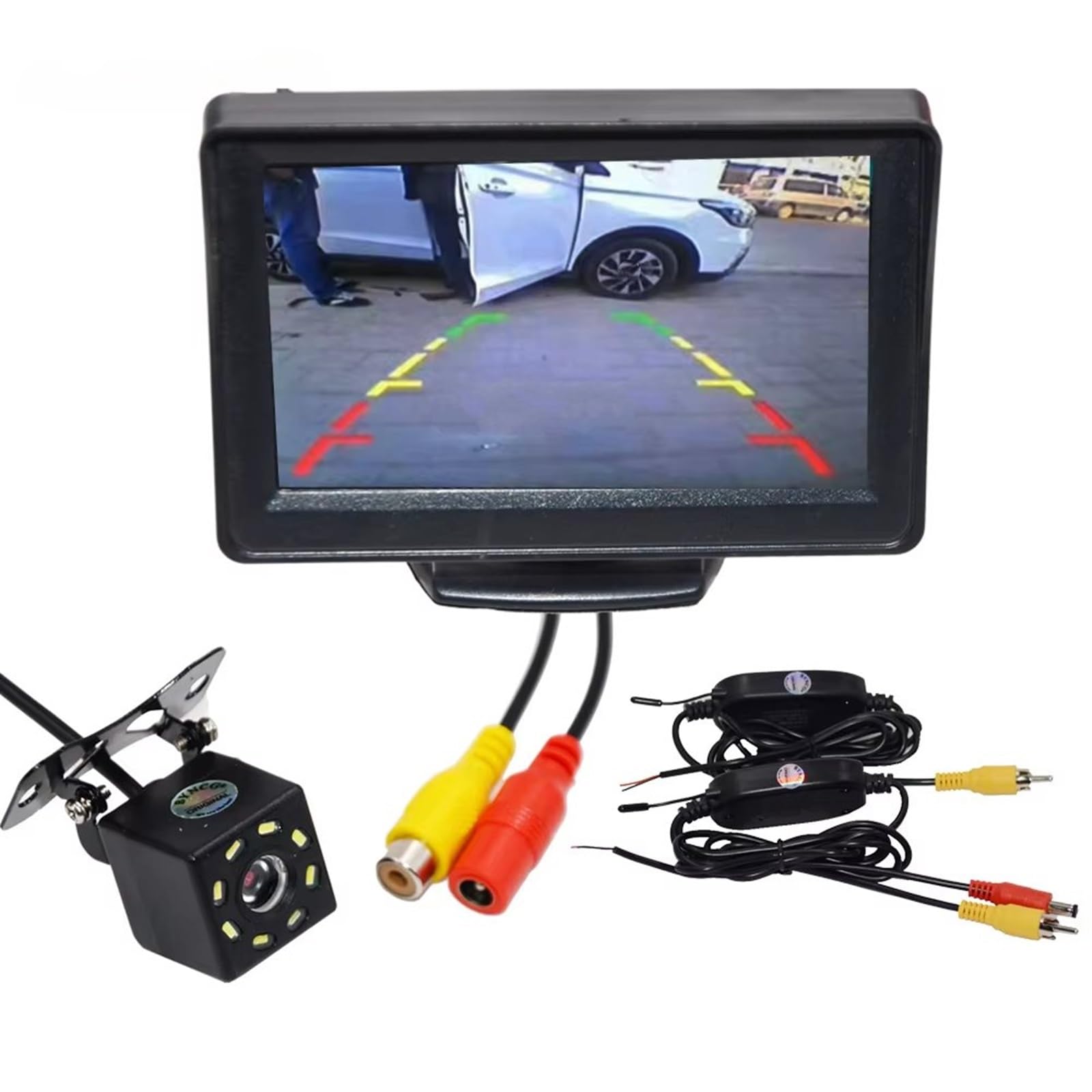 Back Up Auto-Kamera Auto-Parksystem-Kit 4,3-Zoll-TFT-LCD-Farb-Rückfahrdisplay Wasserdichter Rückfahr-Backup Kabellose Rückfahrkamera Rückfahrkamera von AJQBRMB