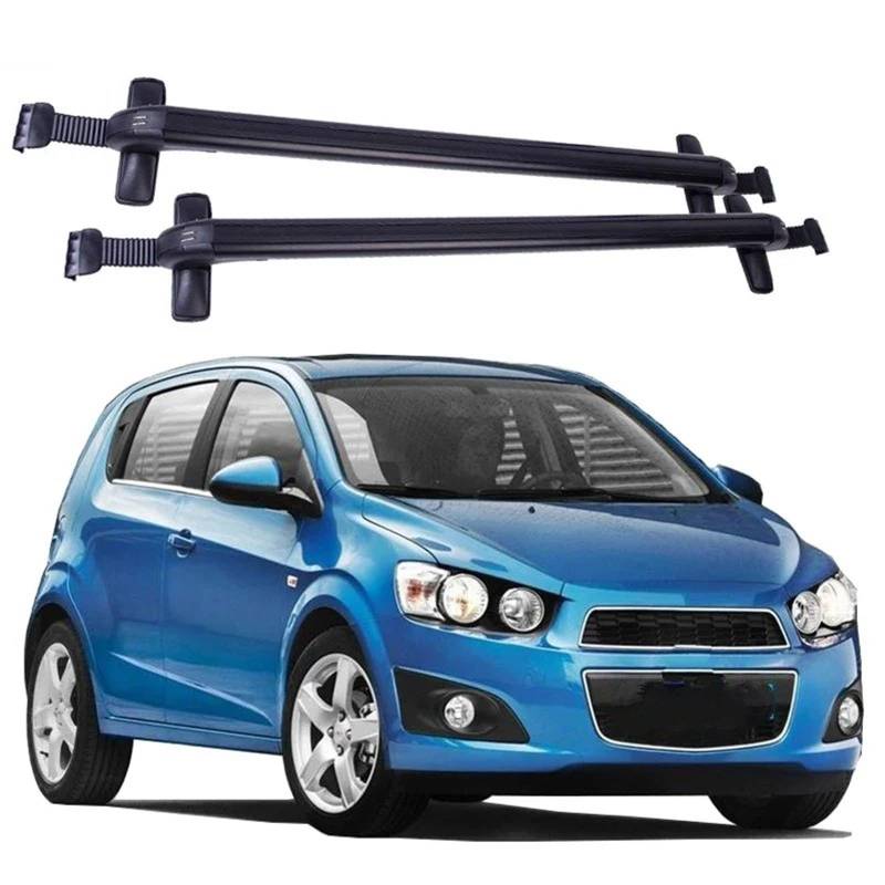 Dachträger FÜR Chevrolet FÜR Aveo 4 Tür Limousine 2011 2012 2013 2014 2015 2016 2017 2018 2019 2020 2021 2022 Klemmmontage Auto Gepäck Rack Crossbar Dach Rack Auto-Gepäckträger von AJQBRMB