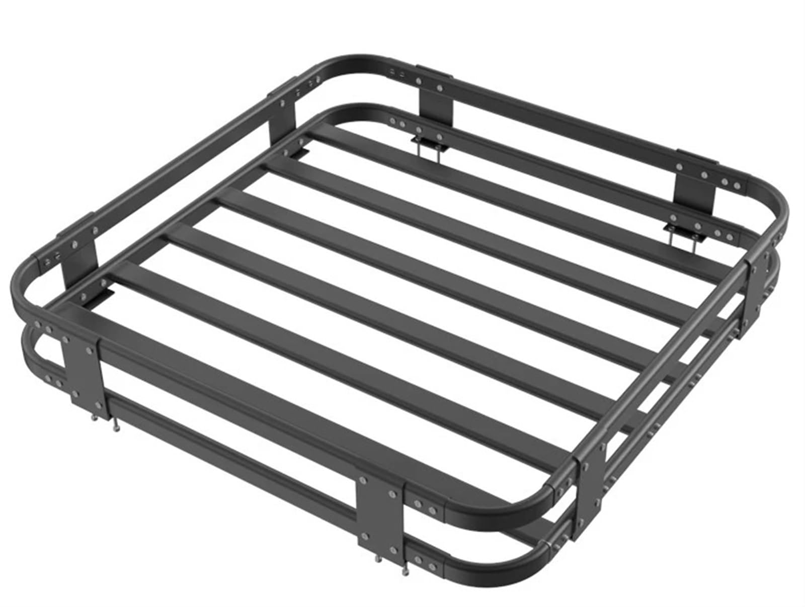 Dachträger Universal Rack Rahmen Last Reise Rack RV Aluminium Legierung Gepäck Rack RV Modifizierte Dach Rack Geländewagen Dach Auto-Gepäckträger(Black 100x100x16.5) von AJQBRMB