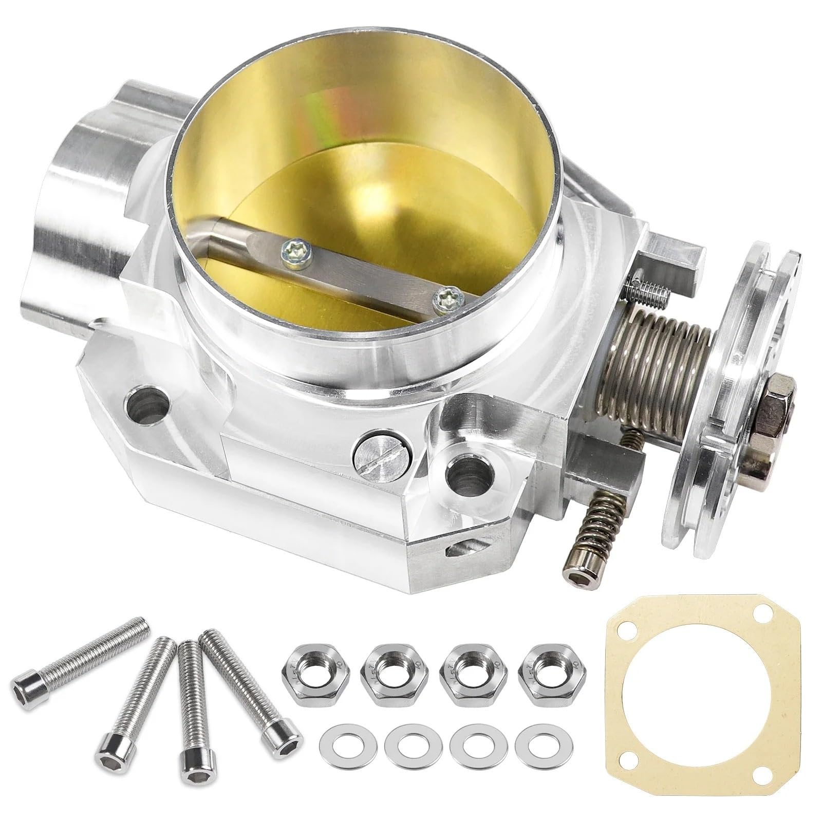 Drosselklappen Aluminium 70 Mm Ansaugkrümmer CNC Performance Drosselklappenventil Für B16 B18 D16 F22 B200 D/B/H/F EF EG EK H22 D15 S2000(70MM Throttle Body) von AJQBRMB