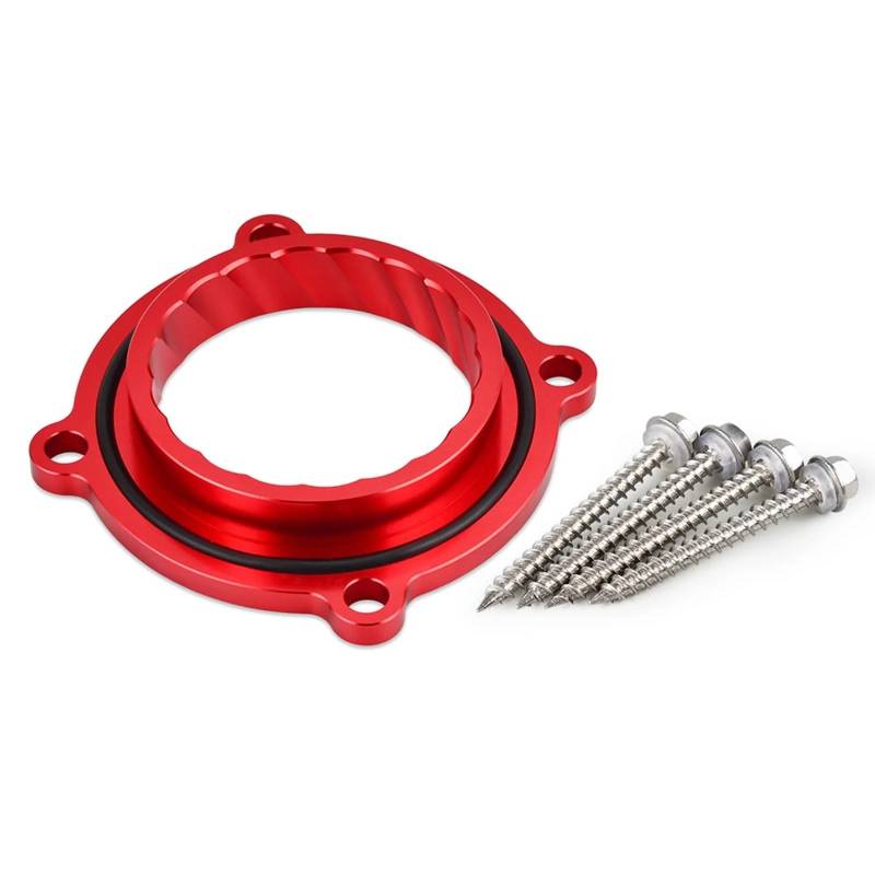 Drosselklappen Drosselklappengehäuse Spacer Für Jeep Für Wrangler JK Für Dodge Für Challenger Für Ladegerät Für Ram 1500 Für Chrysler(Rot) von AJQBRMB