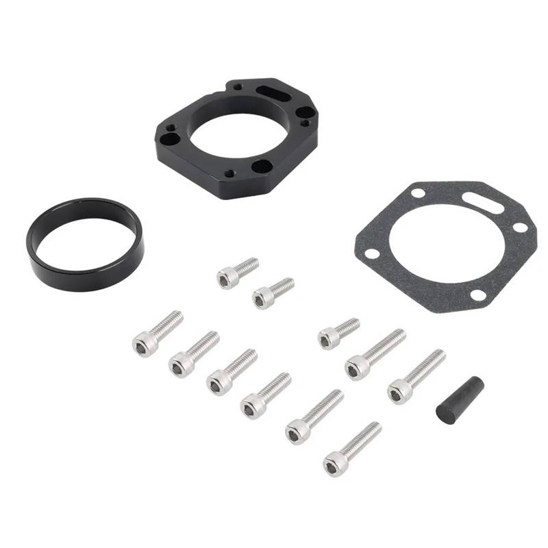 Drosselklappen Dual Throttle Body Kit Adapter Aluminium Für RBC RRC K20 K24 K20Z1 K20A1 K20A2 K24A K20A3 Motor Auto Ersatzteil(Schwarz) von AJQBRMB