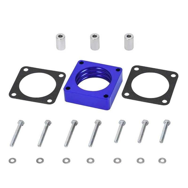 Drosselklappen Für Jeep Für Wrangler TJ YJ 91-06 Für Cherokee Für XJ 2,5 L/4,0 L Gas MJ W/Dichtung 1 "Raise Manifold Carb Aluminium Drosselklappengehäuse Spacer(Blau) von AJQBRMB