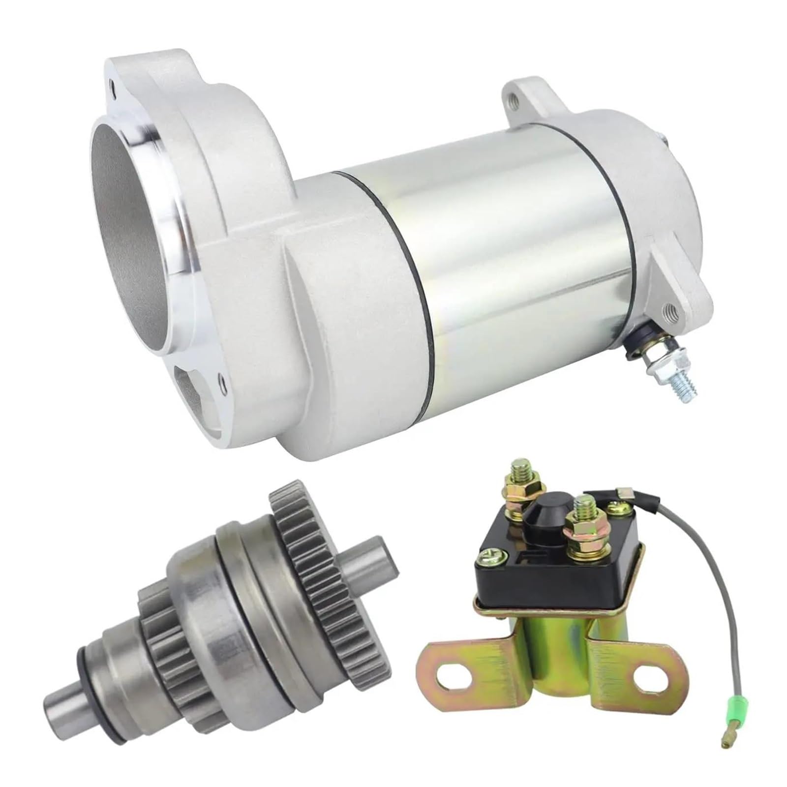 Elektro Anlasser 3084403 3083760 Starter Motor & Bendix & Relais Set Für Polaris Xplorer Trail Für Blazer Big Boss Sportsman Xpress 400 350 300 250 1987-2001 2002 Anlassermotor von AJQBRMB