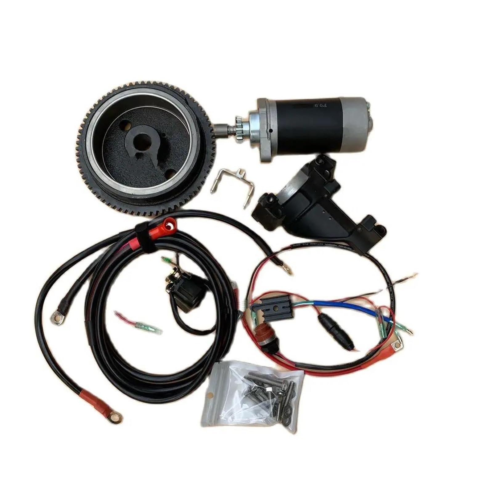 Elektro Anlasser FÜR 4 HUB 6HP 8HP 9.9HP F6 F8FMH F9.9 6FW AUßENBORDMOTOR Starter Motor SCHWUNGRAD ELEKTRISCHE Start KIT Anlassermotor von AJQBRMB