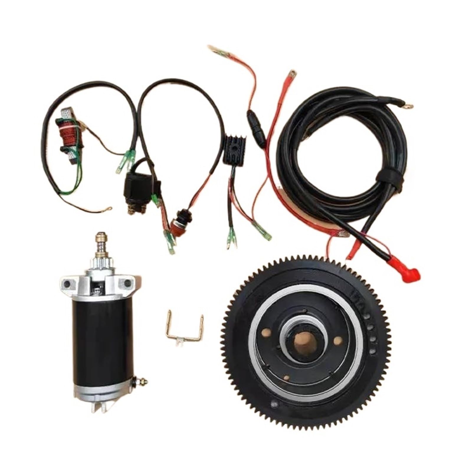 Elektro Anlasser FÜR E40 E40XMH HANGKAI Pioneer HIDEA HD40F T40 MIKATSU M40 & MEHR 40HP 703CC 2 HUB AUßENBORDMOTOR ELEKTRISCHE Start KIT Anlassermotor(New Type) von AJQBRMB