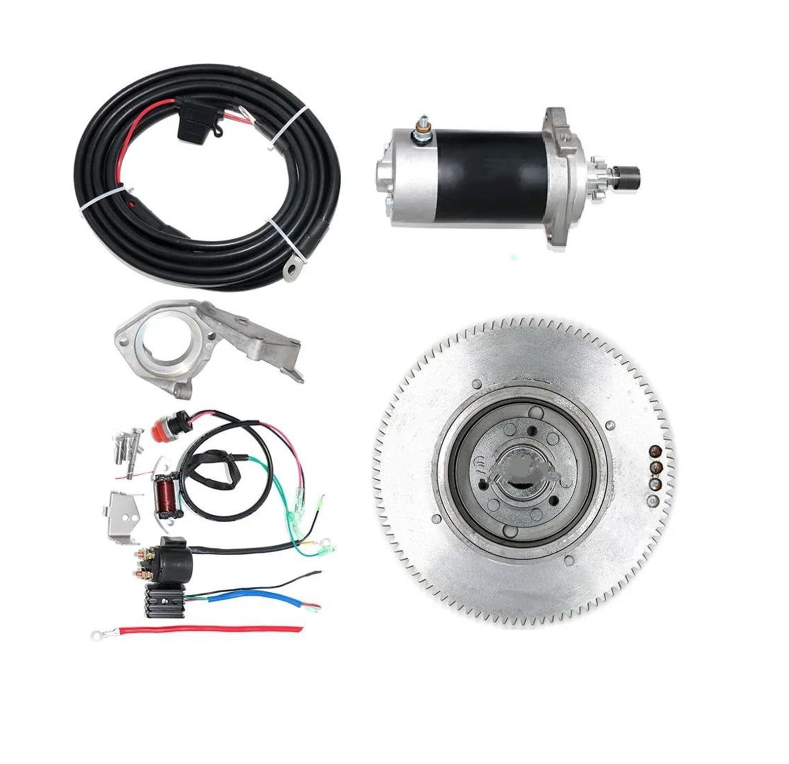 Elektro Anlasser FÜR MEHR 25 PS 30 PS 2-TAKT F30HMHS/L HWL MHL 496CC AUSSENBORDMOTOREN ELEKTRISCHES Start-KIT Anlassermotor von AJQBRMB