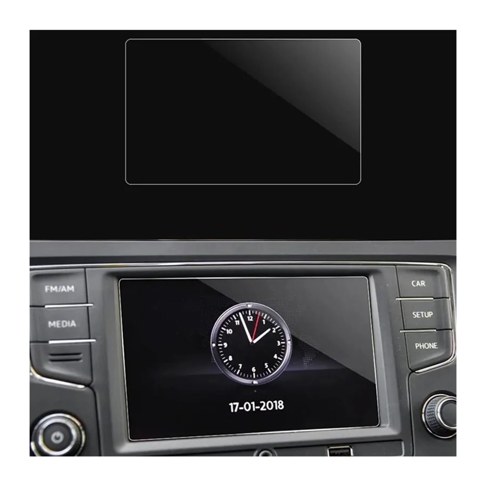 GPS Schutzfolie Auto GPS Navigation Gehärtetem Glas Screen Protector Stahl Portective Film Für VW Für Tiguan Mk2 2016 2017 2018 Zubehör Instrumententafel Schutzfolie(6.5 inch) von AJQBRMB