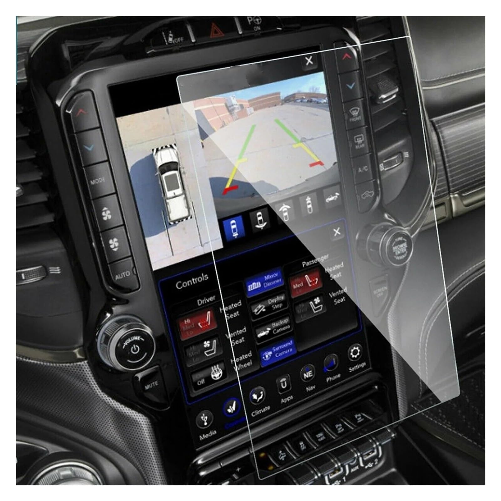 GPS Schutzfolie Für Dodge Für RAM 1500 2500 3500 2019 2020 2021 Auto Navigation Screen Protector Gehärtetem Glas Film Instrumententafel Schutzfolie von AJQBRMB