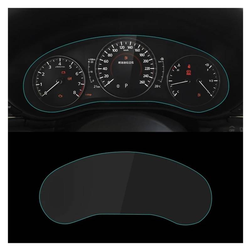 GPS Schutzfolie Für Mazda 3 BP Für CX-30 CX30 2019-2022 2023 2024 LHD Gehärtetes Glas Auto Navigation Schutz Film Dashboard Monitor bildschirm Aufkleber Instrumententafel Schutzfolie(Dashboard TPU Fil von AJQBRMB