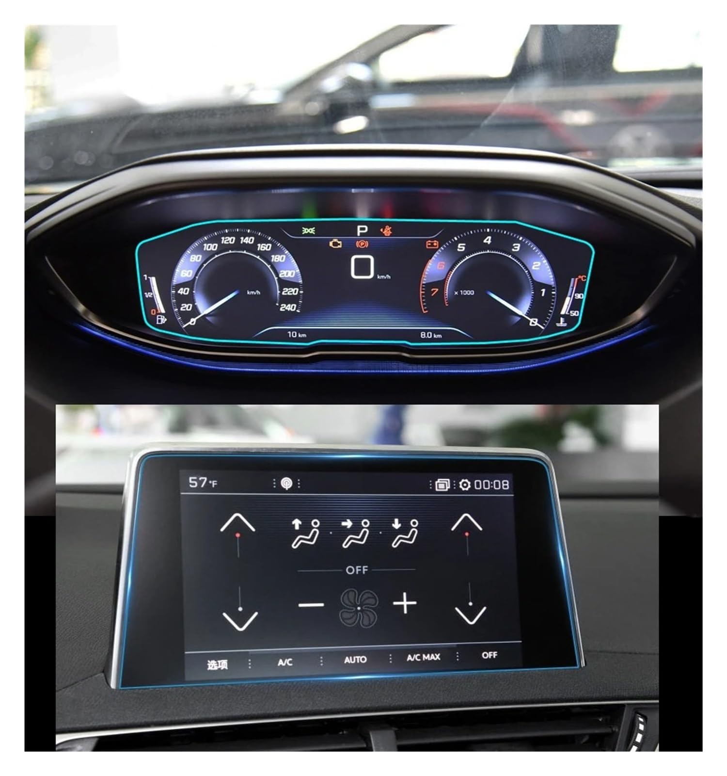 GPS Schutzfolie Für Peugeot 3008 5008 2017 2018 2019 Dashboard Auto Navigation Gehärtetes Glas LCD Screen Schutz Film Aufkleber Schutz Instrumententafel Schutzfolie von AJQBRMB