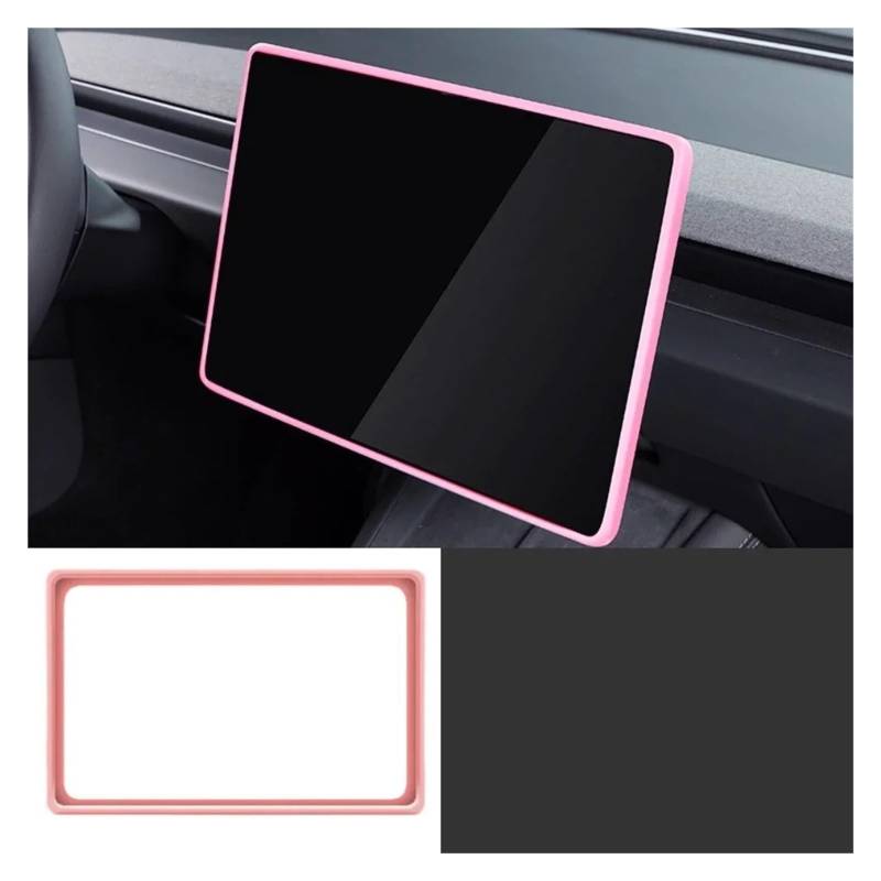 GPS Schutzfolie Für Tesla Für Modell 3 Highland 2023 2024 Zentrale Steuerung Navigation Screen Protector Silikon Auto Bildschirm Abdeckung Zubehör Instrumententafel Schutzfolie(Rosa) von AJQBRMB