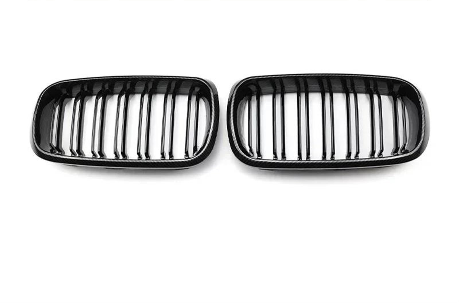 Haubengitter 2 Stücke Für X5 F15 Für X6 F16 2015 2016 2017 2018 2019 Auto Frontstoßstangengitter Einzel-Doppellinie Glanzschwarz Mattschwarz Grill Racing-Kühlergrill(Dual Carbon Style) von AJQBRMB