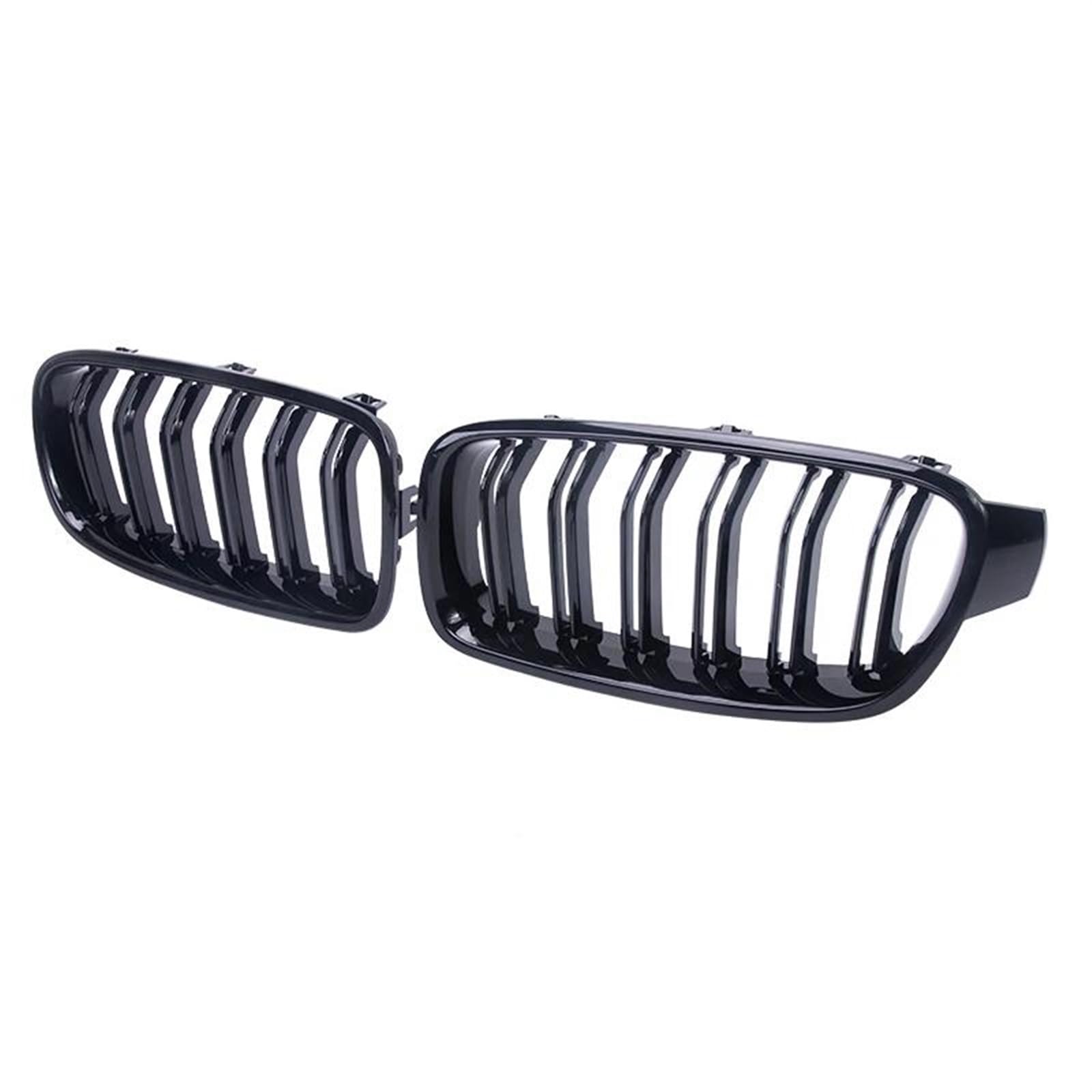 Haubengitter Auto Front Niere Grill Für 3 Serie F30 F31 F35 2013 2014 2015 2016 2017 2018 2019 Kühlergrill Racing Grills Glanz Schwarz Doppel Lamellen Racing-Kühlergrill von AJQBRMB