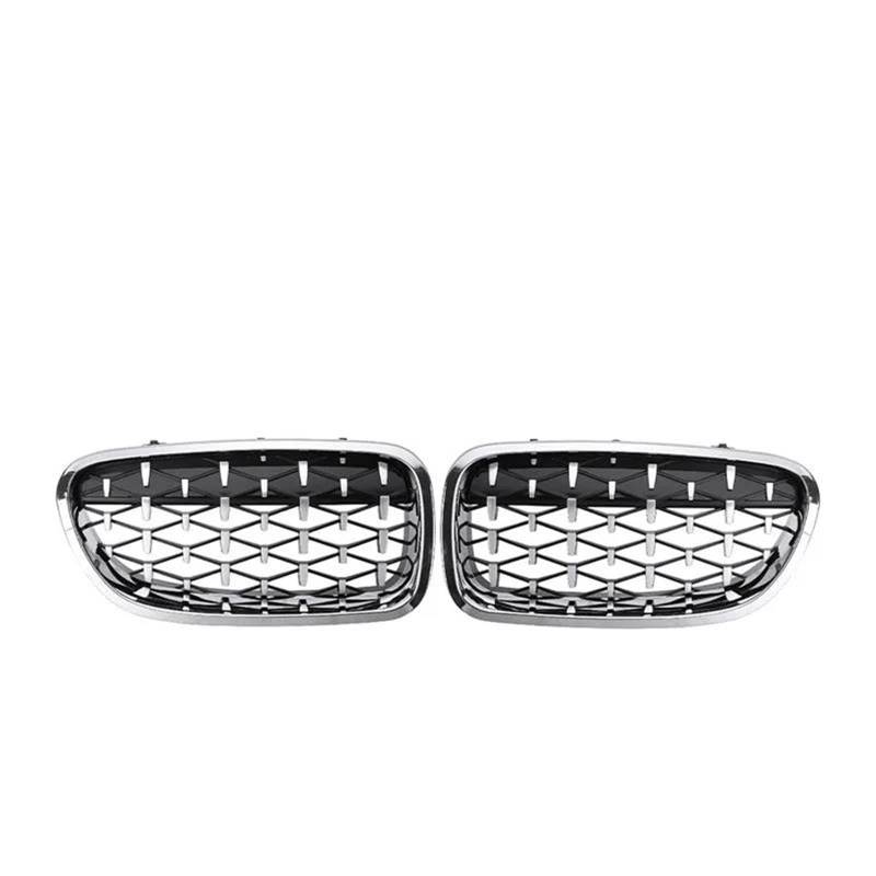 Haubengitter Auto Front Stoßstange Gitter Linie Für 5 Series F10 F11 F18 2010 2011 2012 2013 2014 2015 2016 2017 Glanz Schwarz Racing-Kühlergrill(Full Black) von AJQBRMB