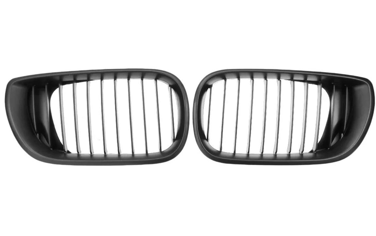 Haubengitter Auto Frontstoßstange Racing Grille 1 Paar Einzellamellen Nierengrill Für 3er E46 Limousine 4 Türer 320i 350i 2002 2003 2004 2005 Racing-Kühlergrill(Matt-schwarz) von AJQBRMB