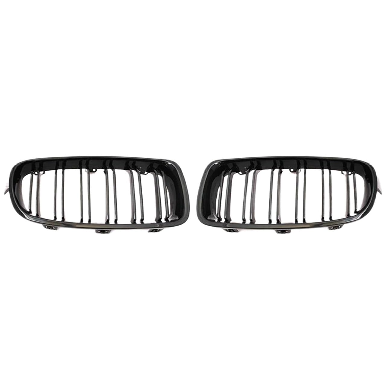 Haubengitter Auto-Styling Für F30 F31 F35 2012 2013 2014 2015 2016 2017 2018 320i 325i 328i Front Niere Kühlergrill Dual Lamellen Grille Racing-Kühlergrill(Double Line Black) von AJQBRMB