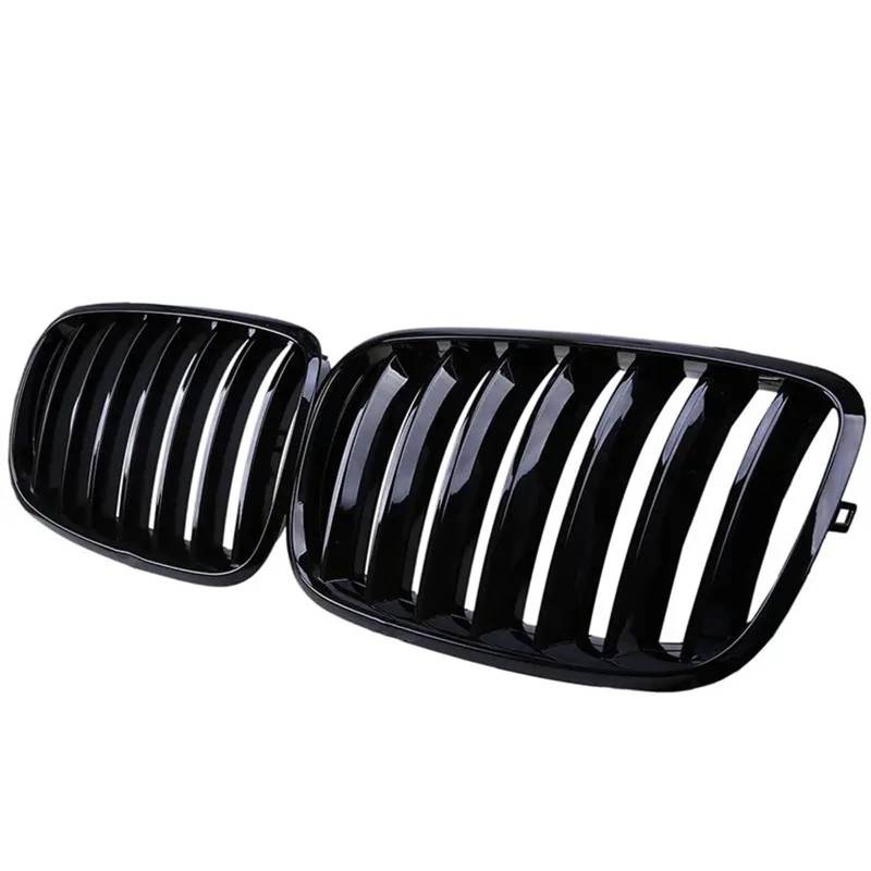 Haubengitter Auto Vorderen Stoßfänger Nierengrill Racing Grill Lufteinlass Kühlerschutz Für X5 Für X6 E70 E71 2007 2008 2009 2010 2011 2012 2013 Racing-Kühlergrill(Glossy Black) von AJQBRMB