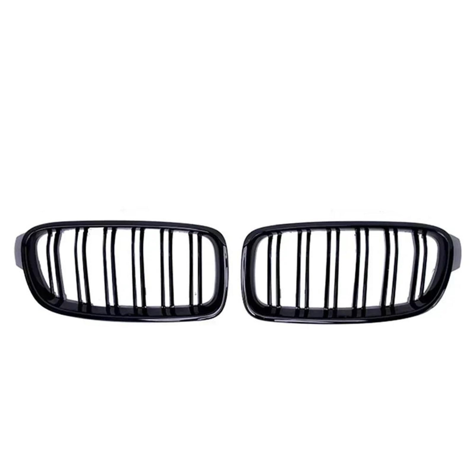 Haubengitter Front Grillz Piano Black Dual Line Nierengrill Für 3er F30 F31 Grill 2012 2013 2014 2015 2016 2017 2018 2019 320i 325i 328i Racing-Kühlergrill(Glossy Black) von AJQBRMB