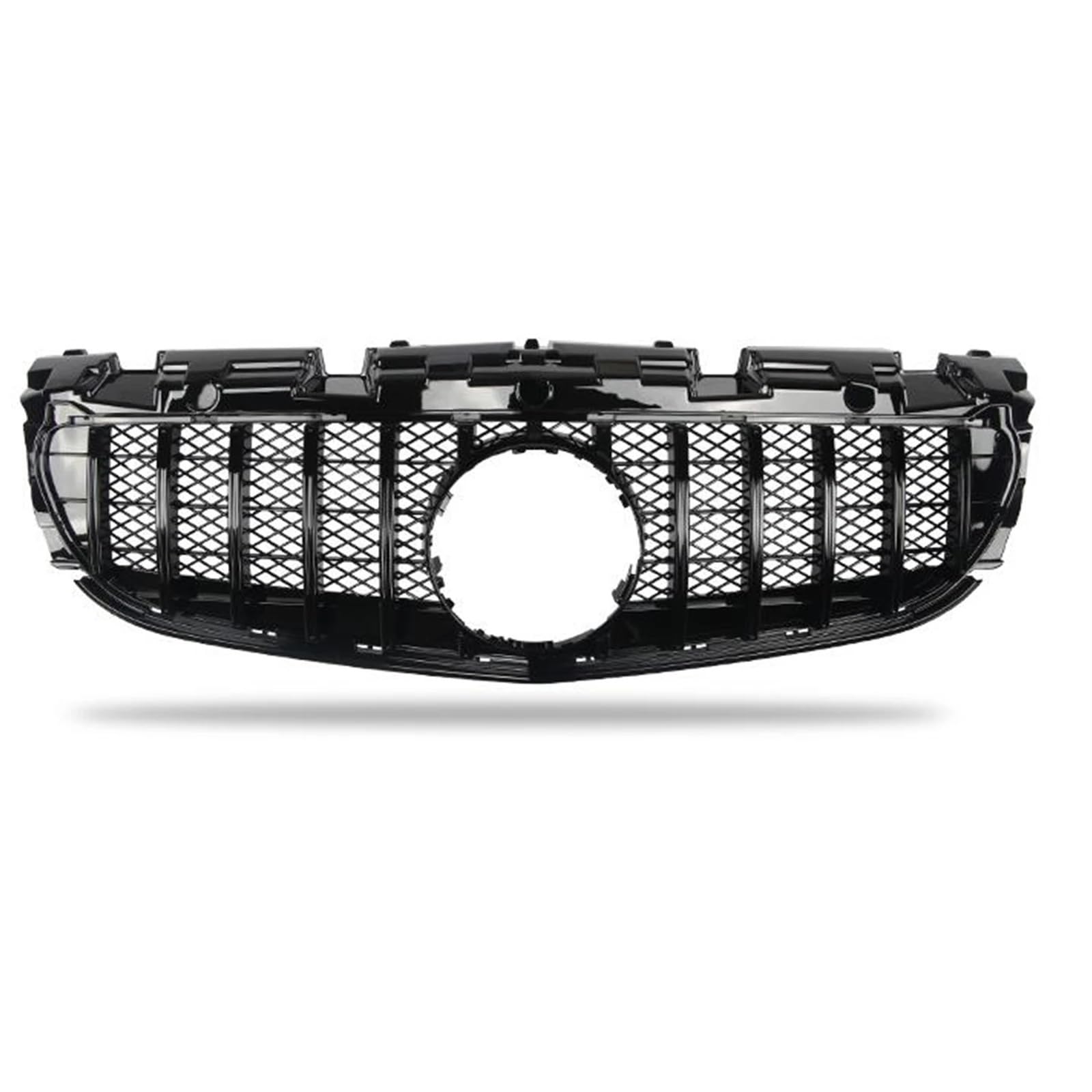 Haubengitter Frontgrill Oberer Stoßfänger Haube Mesh Grille Für Benz Für SLC-Klasse R172 2016 2017 2018 2019 2020 SLC180 SLC200 SLC260 SLC300 SLC43 Racing-Kühlergrill(Schwarz) von AJQBRMB