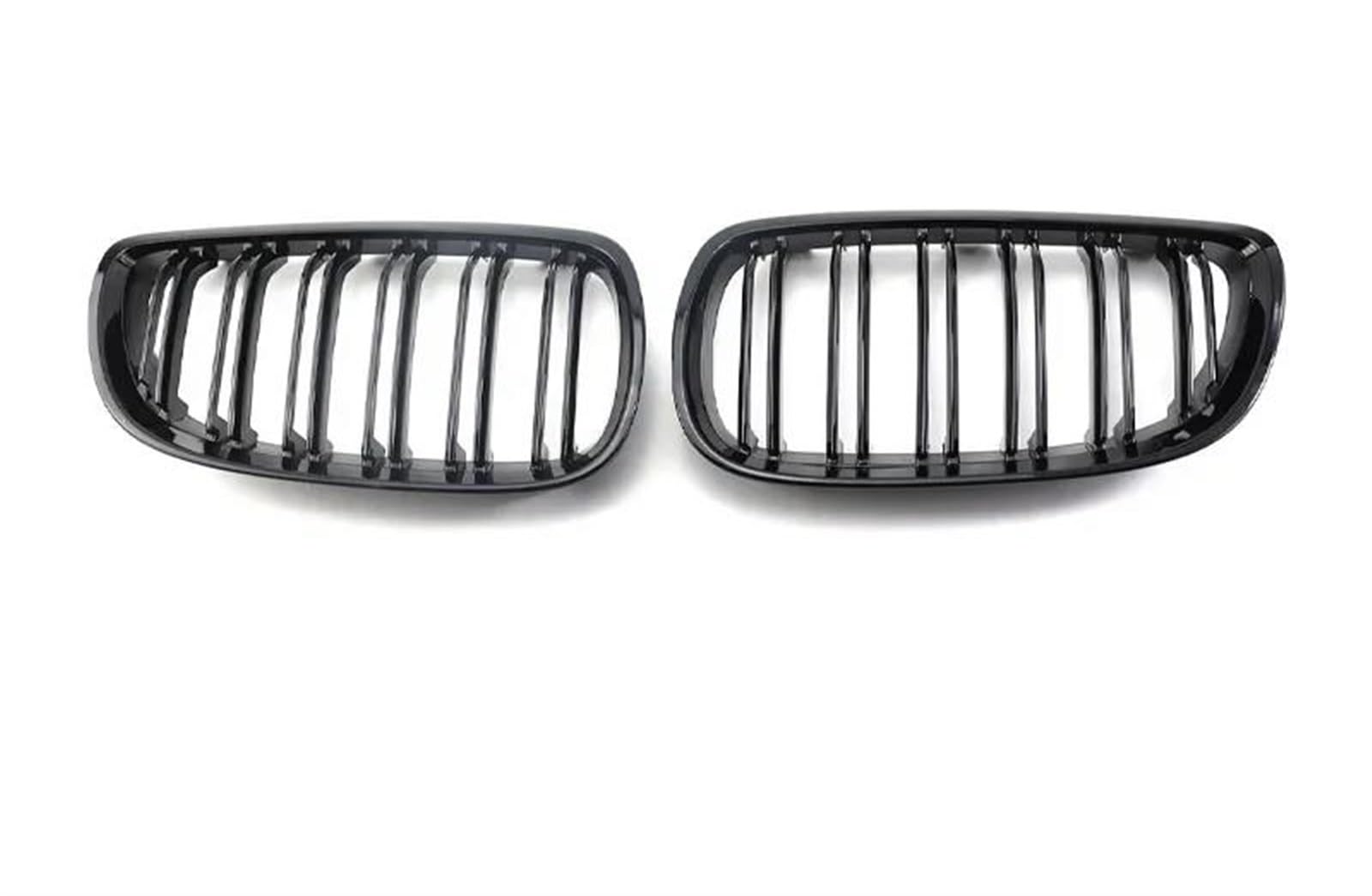 Haubengitter Frontstoßstangen-Nierengrill, Schwarz Glänzend, Doppellinien-Kühlergrill, Auto-Styling, Renngitter Für E92 E93, Für M3 2006 2007 2008 2009 Racing-Kühlergrill(Dual Gloss Black) von AJQBRMB