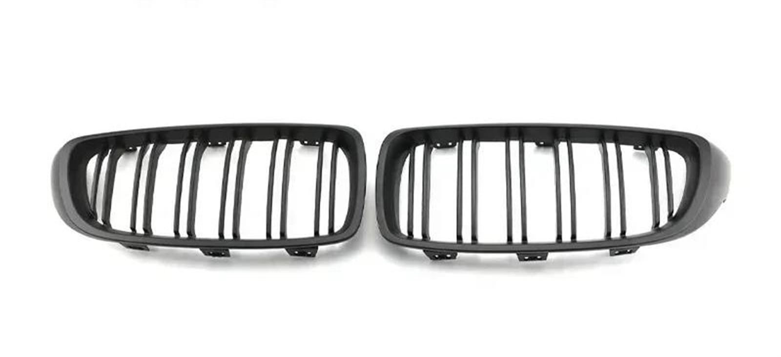 Haubengitter Für 4 Serie F32 F33 F36 F80 F82 2013 2014 2015 2016 2017 2018 2019 2020 Auto Doppel Linie Niere Grille Grill Front Stoßstange Grillez Racing-Kühlergrill(Dual Matte Black) von AJQBRMB