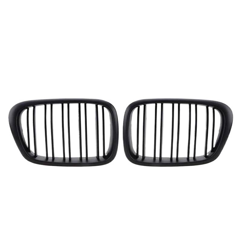 Haubengitter Für 5 Series E39 1995 1996 1997 1998 1999 2000 2001 2002 2003 528i 525i 540i Grills Front Niere Racing Gitter Racing-Kühlergrill(Double-Matte Black) von AJQBRMB