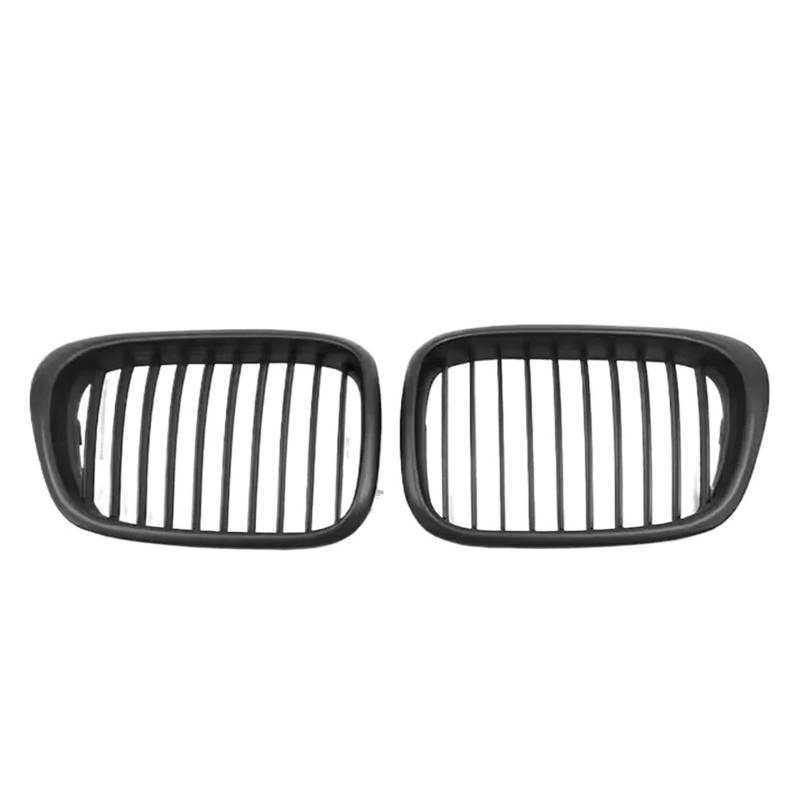 Haubengitter Für 5 Series E39 1995 1996 1997 1998 1999 2000 2001 2002 2003 528i 525i 540i Grills Front Niere Racing Gitter Racing-Kühlergrill(Single-Matte Black) von AJQBRMB