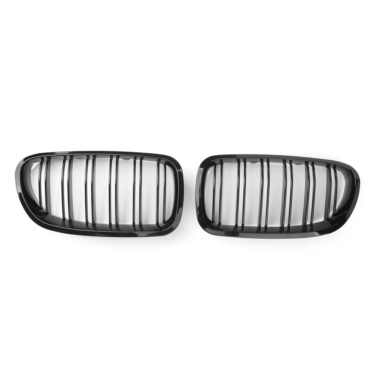 Haubengitter Für 5 Series F11 F10 2010 2011 2012 2013 2014 2015 2016 Limousine Tourenwagen Glanz Schwarz Front Niere Kühlergrill Racing-Kühlergrill(Dual Slat) von AJQBRMB