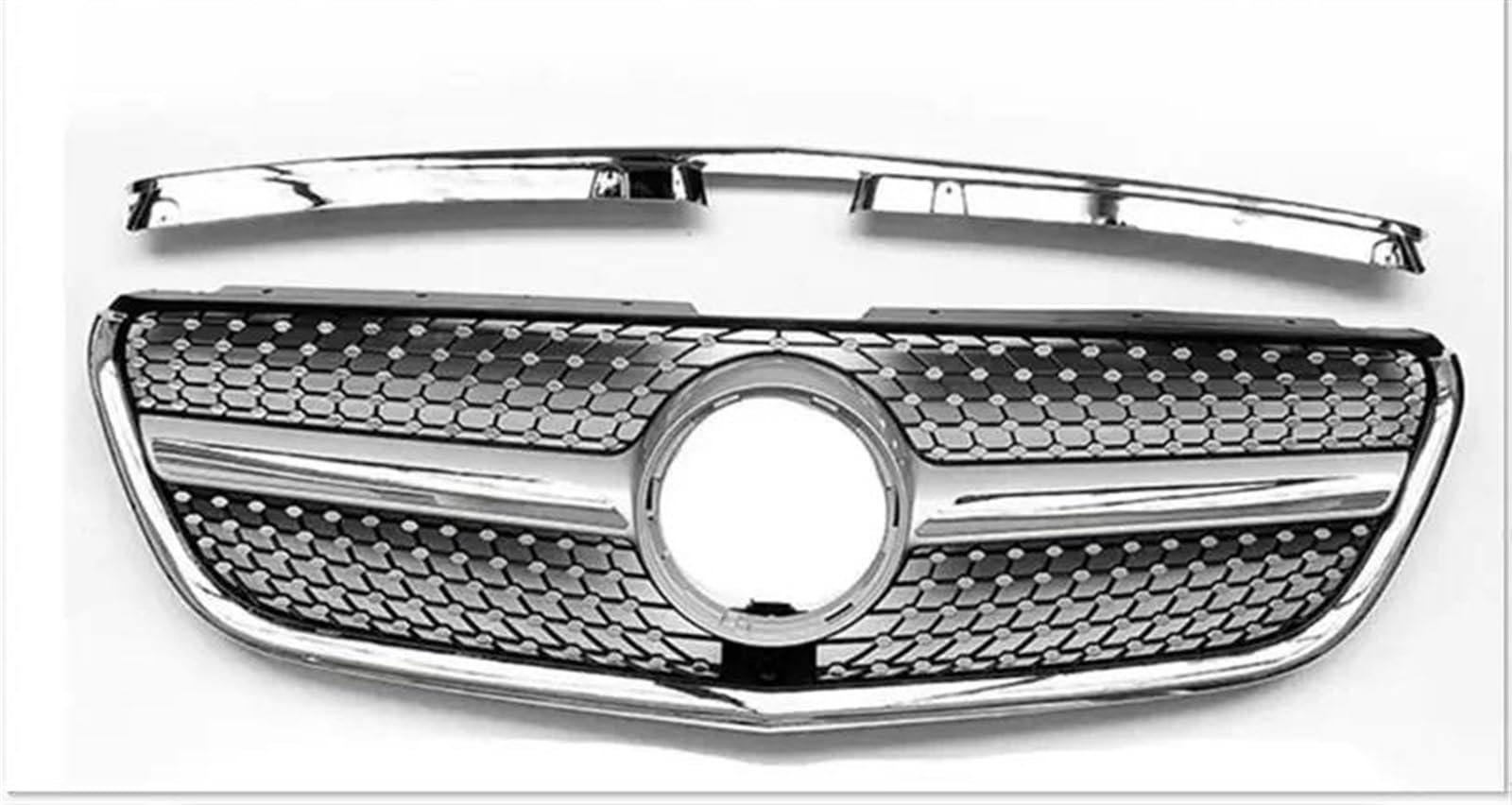 Haubengitter Für Benz Für VITO 2015 2016 2017 2018 2019 Diamant Kühlergrill Racing Grill Body Kit Zubehör Auto Kühlergrill Racing-Kühlergrill(Style A) von AJQBRMB