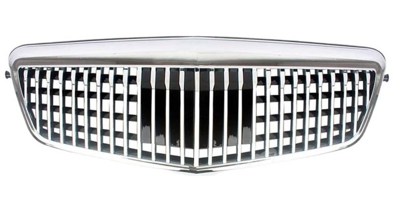 Haubengitter Für Benz W212 E-Klasse 2009 2010 2011 2012 2013 Vorne Racing Facelift Stoßstange Grill Oberen Kühlergrill Abdeckung Racing-Kühlergrill(Chrom) von AJQBRMB