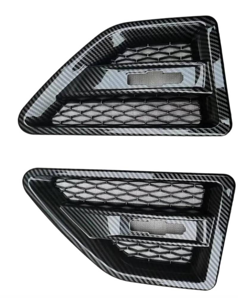 Haubengitter Für Land Für Rover Für Freelander 2 LR2 2008 2009 2010 2011 2012 2013 2014 2015 Seite Fender Spoiler Abfluss Mesh Tür Seite Grille LR001660 LR001658 Racing-Kühlergrill(Carbon) von AJQBRMB