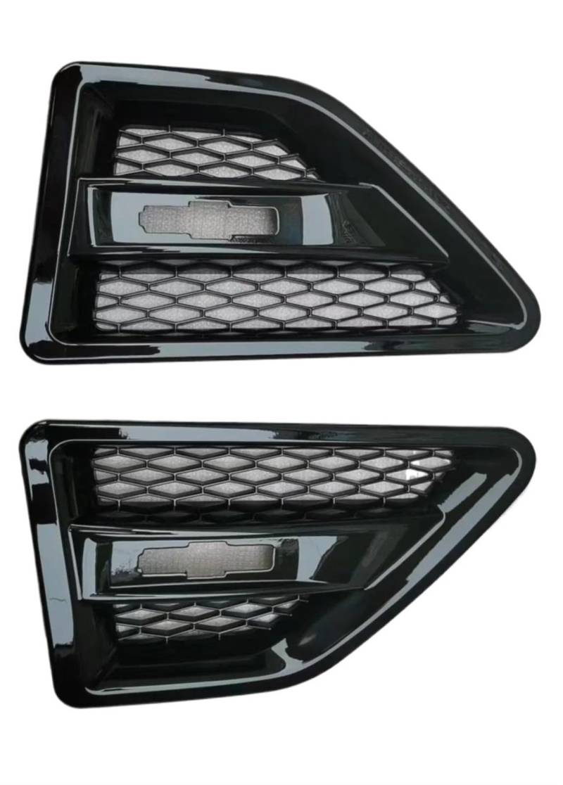 Haubengitter Für Land Für Rover Für Freelander 2 LR2 2008 2009 2010 2011 2012 2013 2014 2015 Seite Fender Spoiler Abfluss Mesh Tür Seite Grille LR001660 LR001658 Racing-Kühlergrill(Schwarz) von AJQBRMB