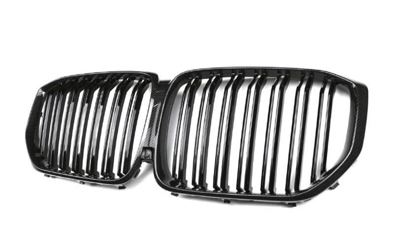 Haubengitter Für X5 G05 2019 2020 2021 2022 2023+ Auto Front Nierengrill Grillez Racing Grills Glanz/Matt Schwarz Grille Einzellinie Racing-Kühlergrill(19-22 Carbon -II) von AJQBRMB