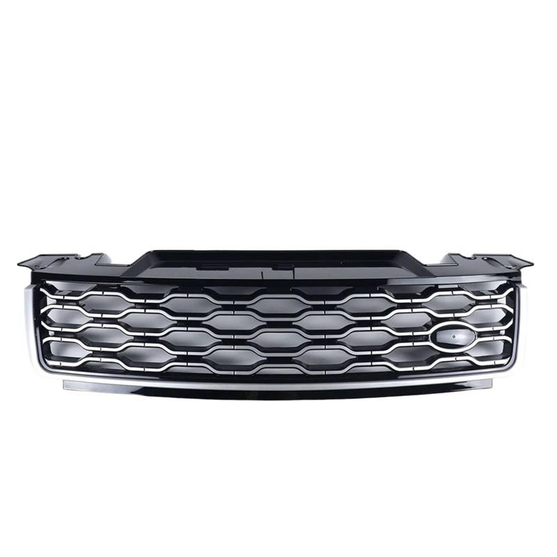 Haubengitter Kühlergrill Racing Grills Ansaughaube Mesh Grid Für Land Für Rover Für Range Für Rover Sport 2018 2019 2020 2021 2022 L494 Racing-Kühlergrill(Black Silver) von AJQBRMB