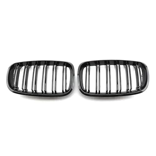 Haubengitter Vorne Niere Doppel Lamellen Grill Grille Auto Zubehör Für X5 E70 2007 2008 2009 2010 2011 2012 2013 Für X6 E71 E72 2008-2014 Racing-Kühlergrill(Carbon Look) von AJQBRMB