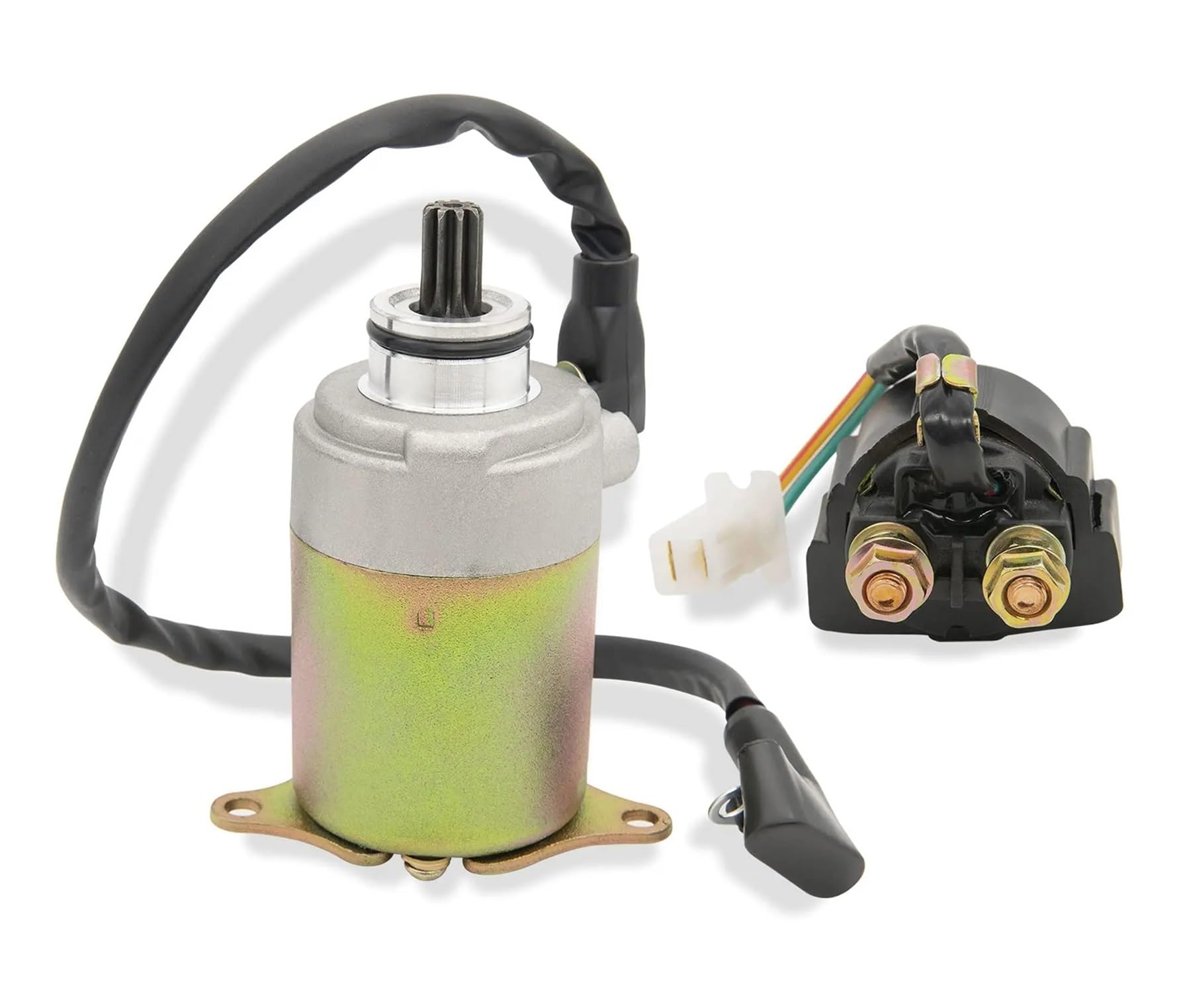 Motor Starter Anlasser (9 Zähne) Für GY6 4-Takt-Motor 150 Cc, 125 Cc, 50 Cc, 200 Cc, 250 Cc, Roller, Moped, ATV, Go-Kart, Kompatibel Mit Allradfahrzeugen Anlasser von AJQBRMB