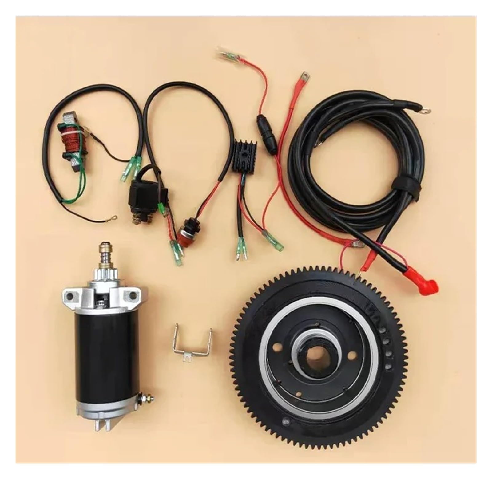 Motor Starter ELEKTROSTART-KIT FÜR E40 E40XMH FÜR HANGKAI FÜR Pioneer FÜR HIDEA HD40F T40 FÜR MIKATSU M40 & MEHR 40 PS 703 CC 2-TAKT FÜR AUSSENBORDMOTOR Anlasser(New Type) von AJQBRMB