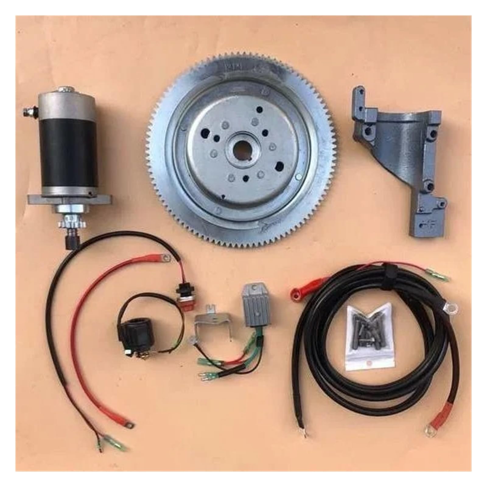 Motor Starter ELEKTROSTART-KIT FÜR E40 E40XMH FÜR HANGKAI FÜR Pioneer FÜR HIDEA HD40F T40 FÜR MIKATSU M40 & MEHR 40 PS 703 CC 2-TAKT FÜR AUSSENBORDMOTOR Anlasser(Old Type-E40JMH) von AJQBRMB