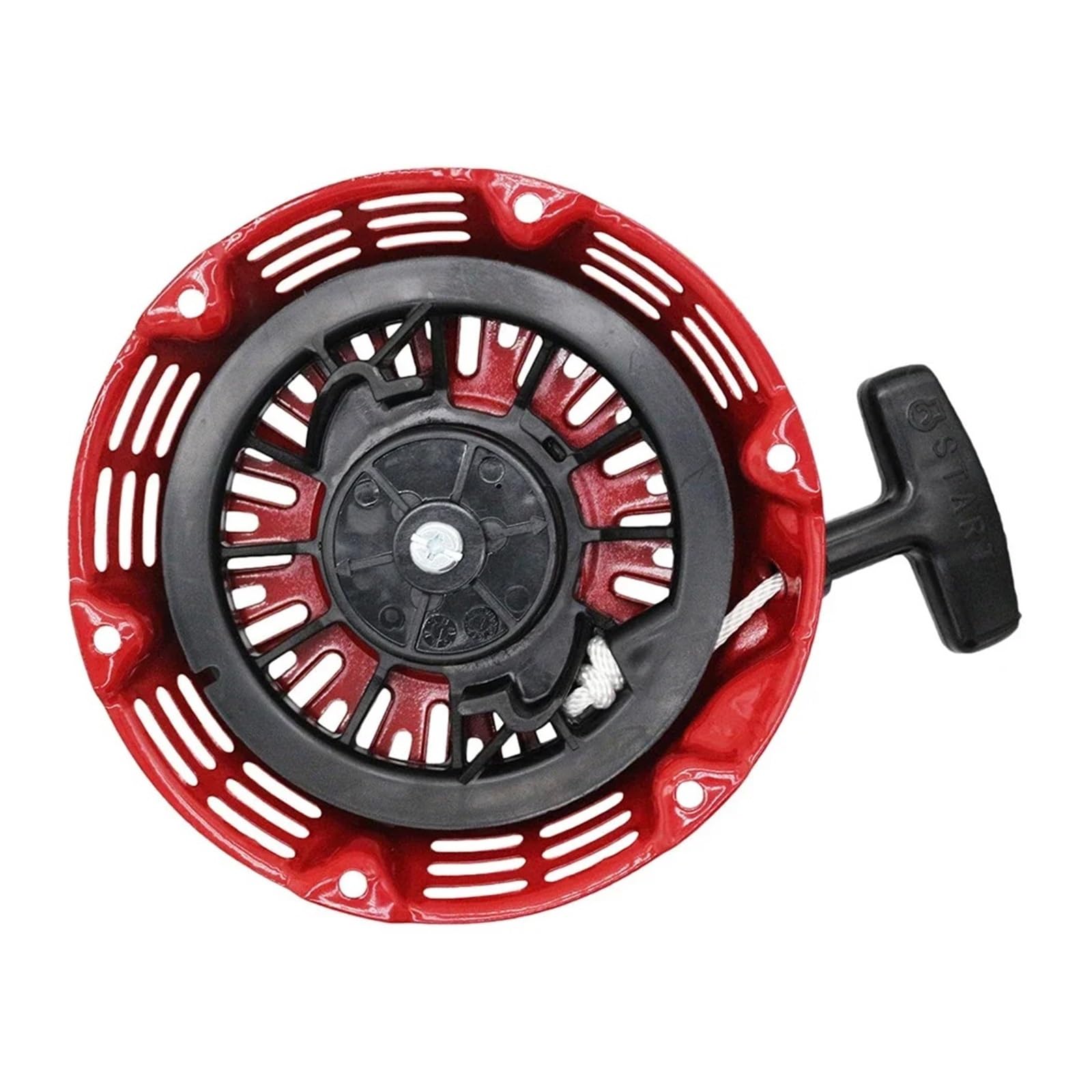 Motor Starter Für Pull Recoil Starter Rewind Start Manual Starter Assembly Für GX120 GX160 GX200 5,5 PS 6,5 PS Generator Anlasser(Red Black) von AJQBRMB