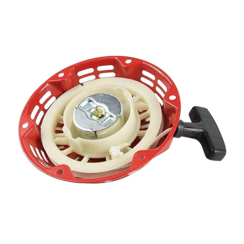 Motor Starter Für Pull Recoil Starter Rewind Start Manual Starter Assembly Für GX120 GX160 GX200 5,5 PS 6,5 PS Generator Anlasser(Red White) von AJQBRMB