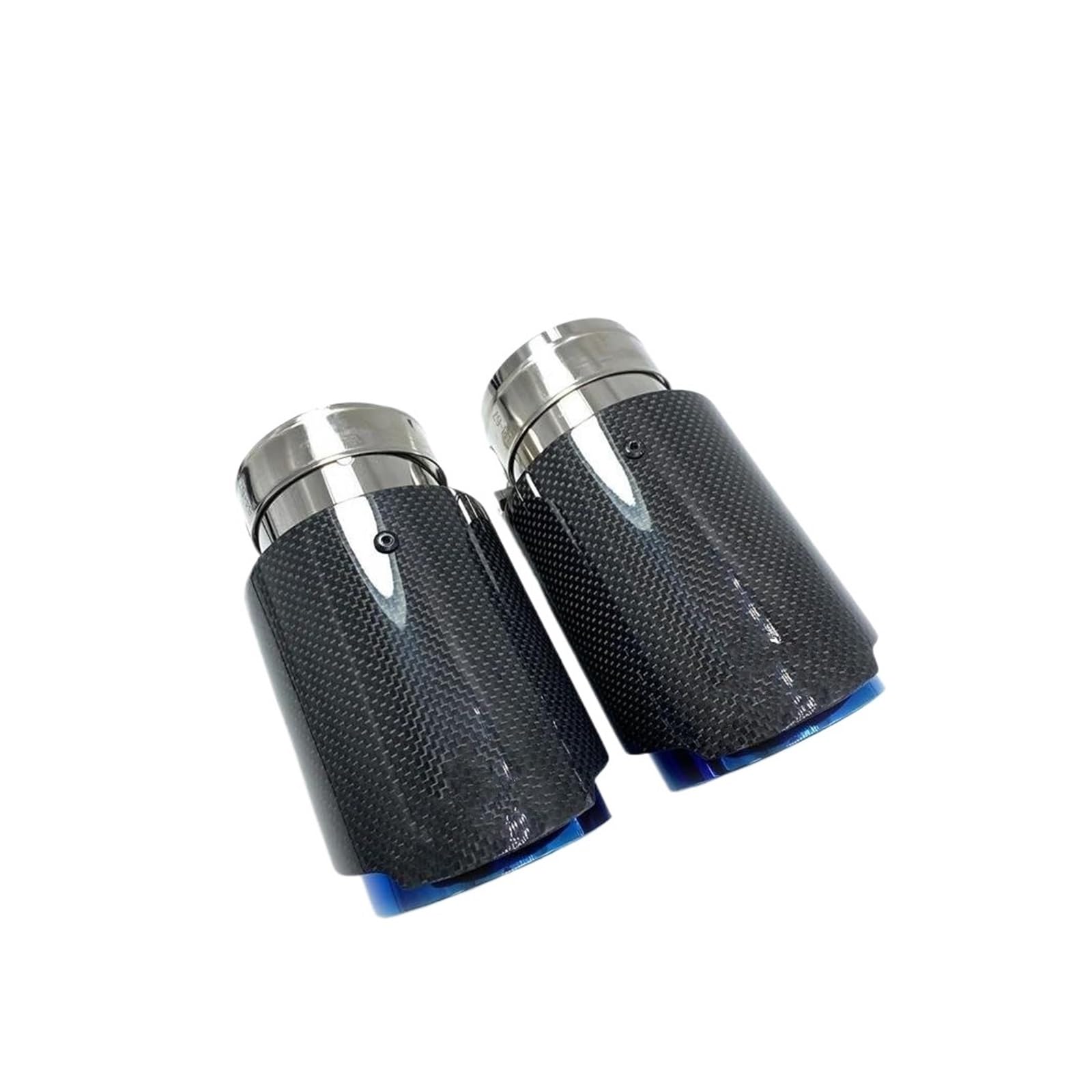 Schalldämpfer 1Pcs Auto Auspuff Spitze Einzelnen Blauen Rohr Glänzend Plain Carbon Schalldämpfer Rohr Für Für E71 E46 E60 E90 Für CX-4 Endrohr(IN 48MM-OUT 76MM) von AJQBRMB
