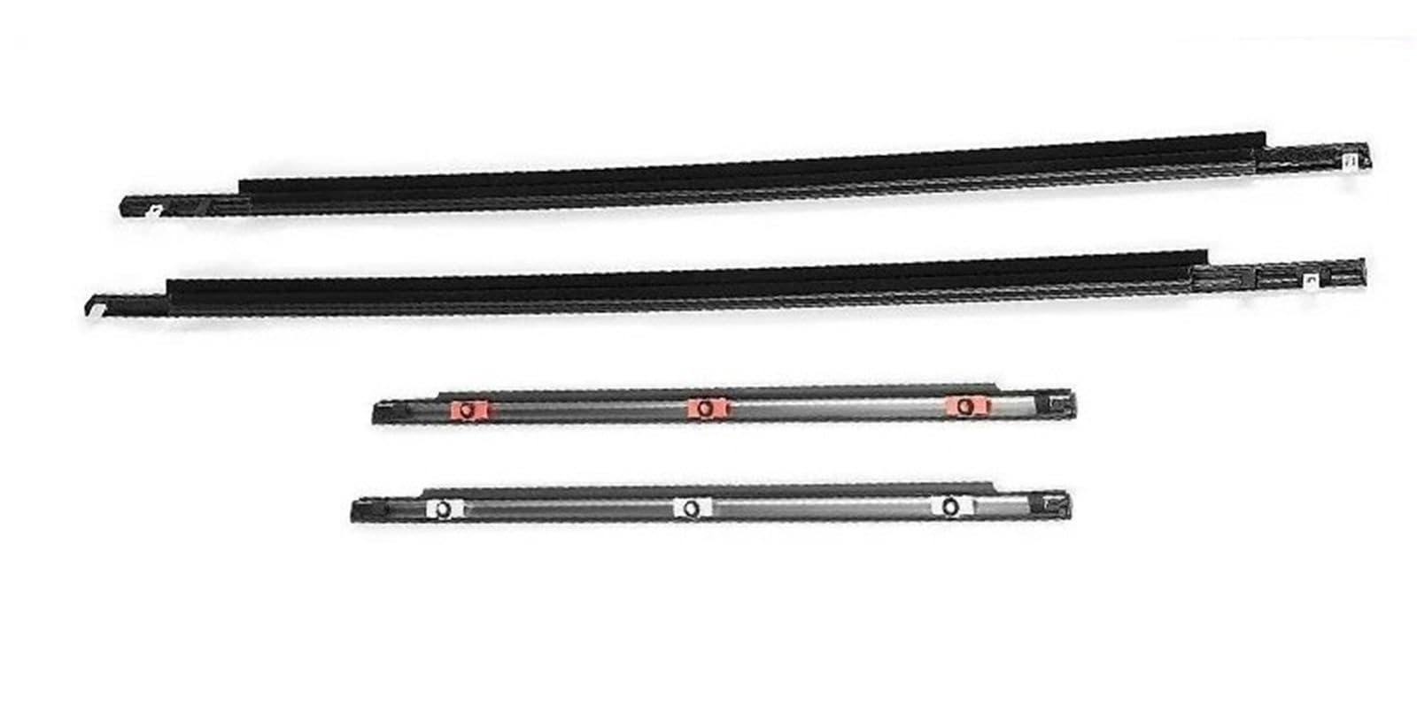 Window Weatherstrip Fensterdichtung Für Toyota FJ Für Cruiser 2007–2014 Vorne Und Hinten, Schwarze Seitentür-Außenglas-Formteil-Dichtung Autotür Dichtungsstreifen von AJQBRMB