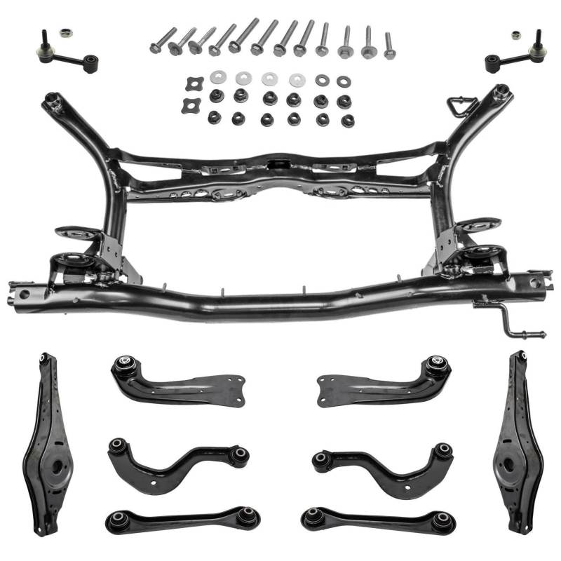 1x Achskörper Hinterachse Querlenker Schrauben Satz links rechts kompatibel mit A3 TT Altea Leon Toledo III von AJS Parts