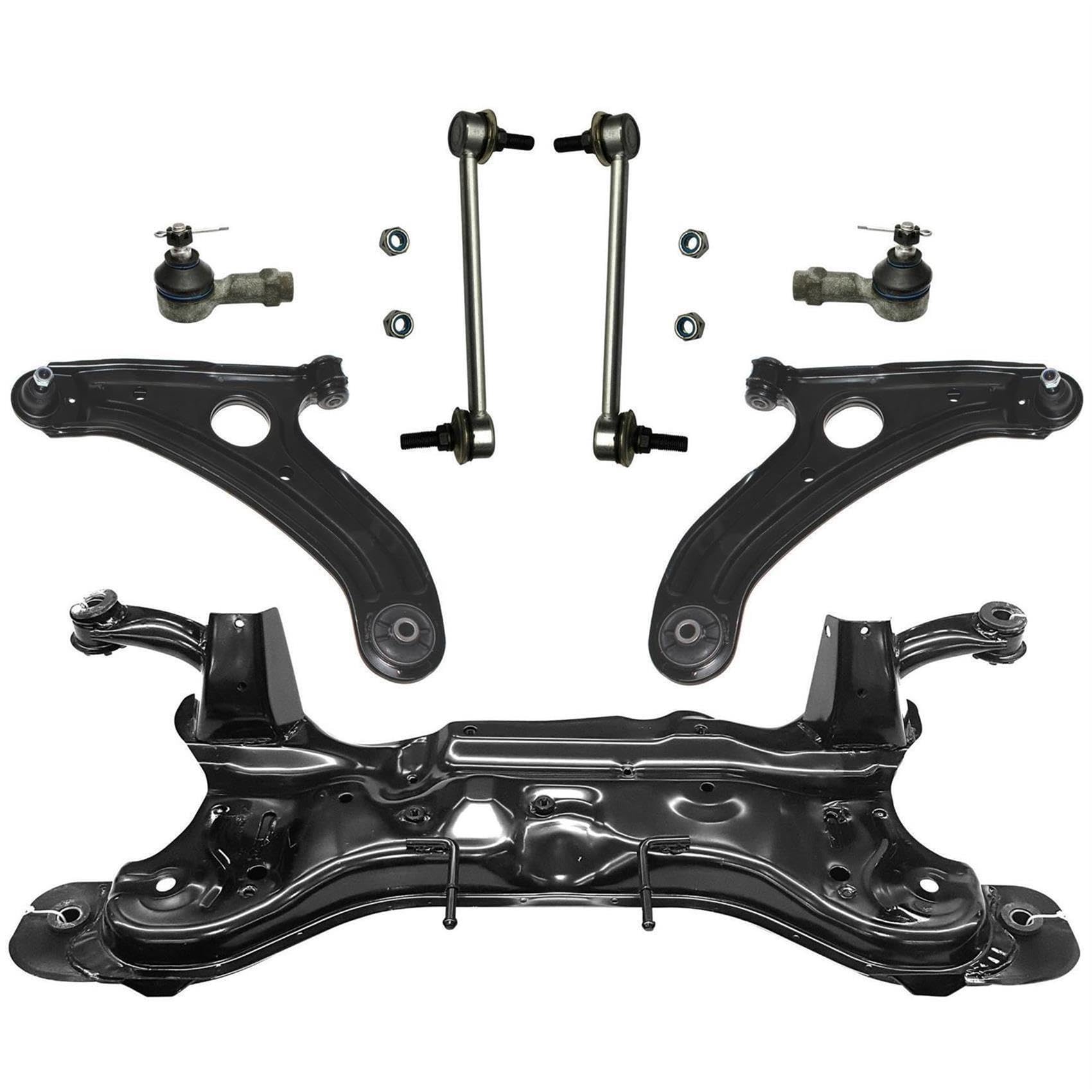 1x Achsträger 2x Querlenker 2x Spurstangenkopf 2x Koppelstange Vorderachse links rechts von AJS Parts