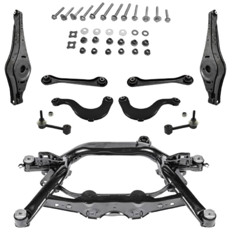 1x Hinterachsträger Querlenker Set Hinterachse für AudiQ3 8UB 8UG für Passat 362 B7 + Variant 365 B7 + Alltrack 365 B7 für Tiguan 5N von AJS Parts