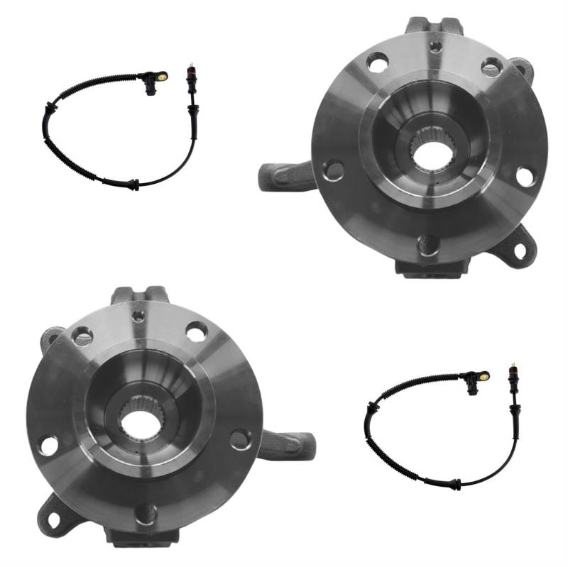 2x Achsschenkel Radlager Radnabe ABS Sensor Vorderachse links komplett montiert für Movano Master Interstar von AJS Parts