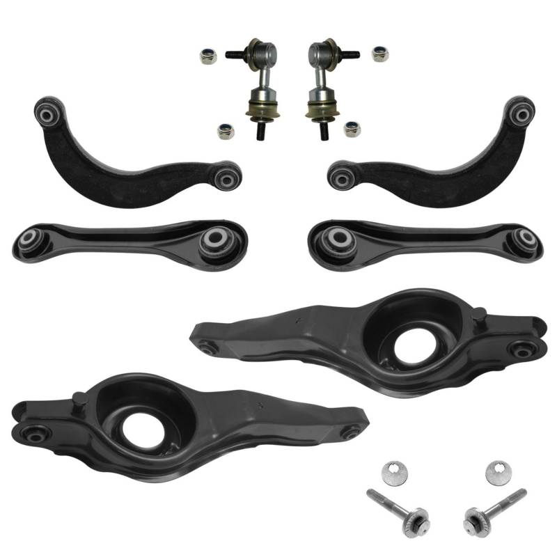 2x Federaufnahme 4x Querlenker 2x Koppelstange Hinterachse links rechts Schraubesatz für Mazda3 BK BL Stufenheck BK BL von AJS Parts