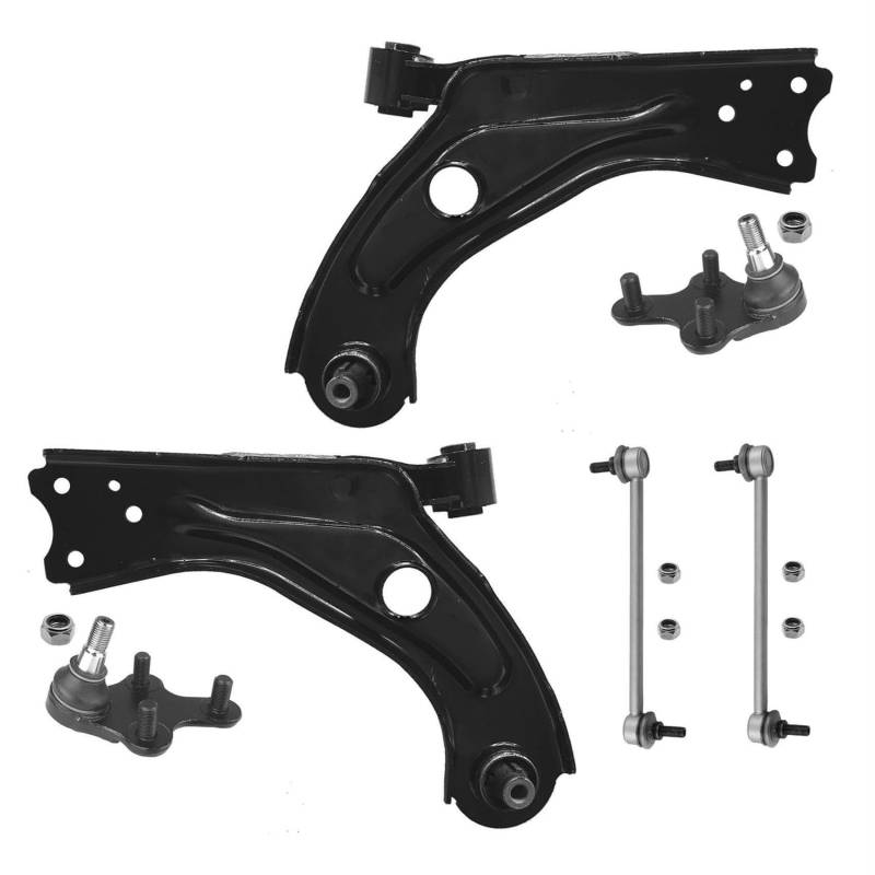 2x Querlenker 2x Traggelenk 2x Koppelstange Vorderachse für C4 Picasso II Grand Picasso II Spacetourer 3D 3A 3E von AJS Parts